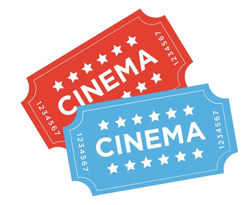 Cartoon cinema tickets