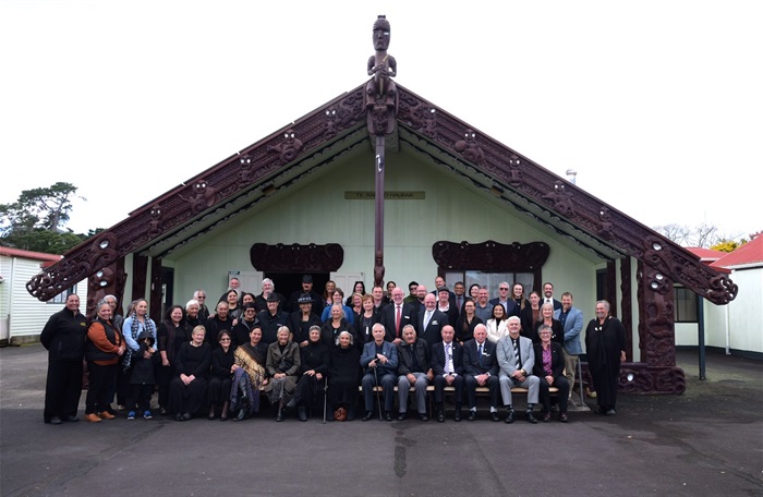 TCDC staff, elected members, Jeanette Wikaira and whanau at Matai Whetū Marae.