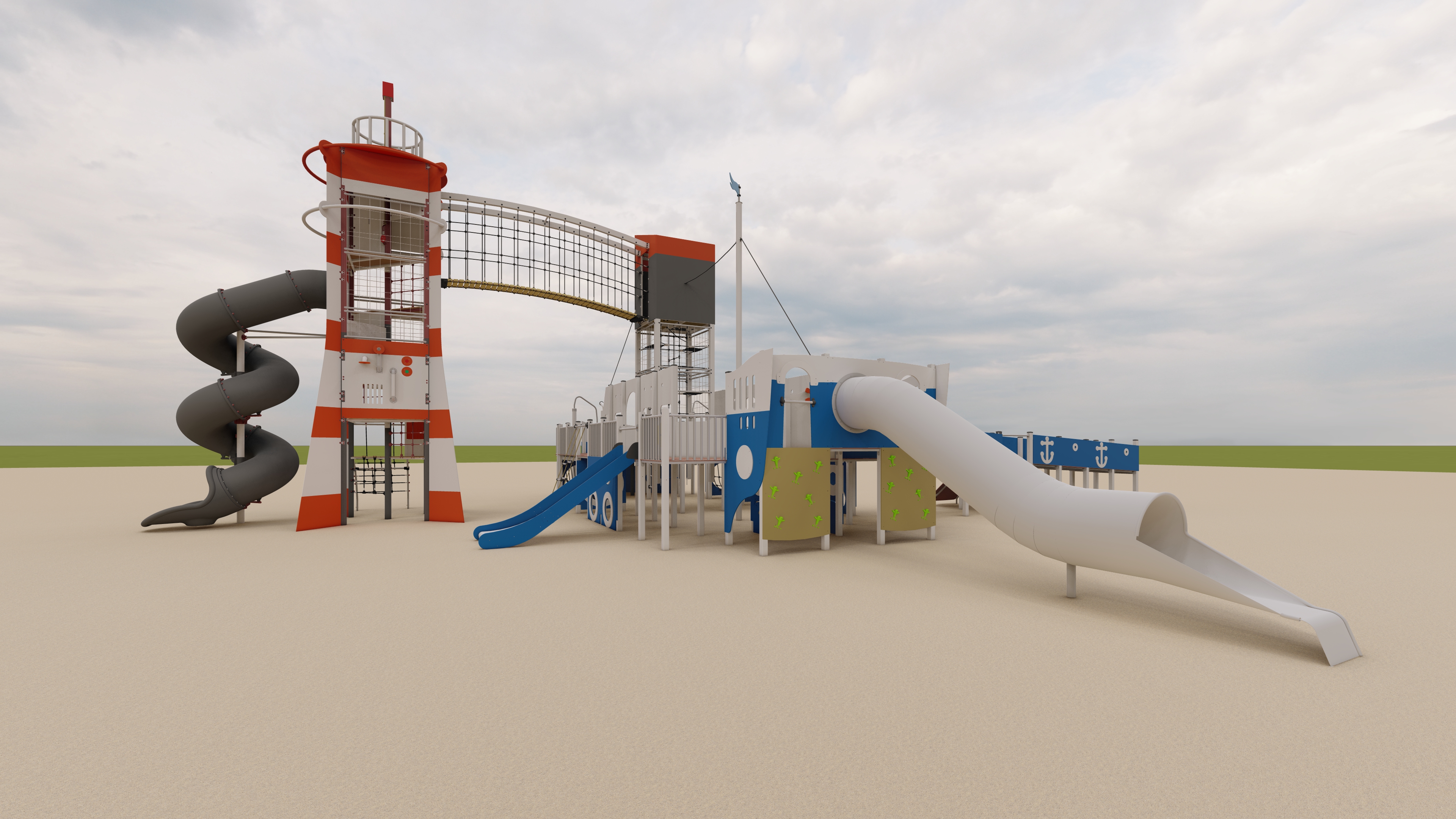 3D-3 - opposite view to #1 - showing white tunnel and slide from lighthouse.jpg